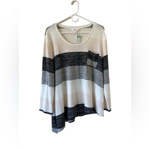 Women’s XL Market & Spruce Vreelan 1 Pocket Side Knot Top Off-White